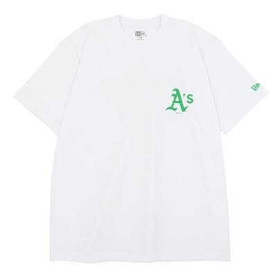 New Era MLB Oak White Short Sleeve Size Size Size CT Oak Green T-Shirt, L, SS, TEE, White,