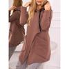 BITCED Women's Vintage Casual Solid Color Print Autumn Winter Long Sleeve Jackets & Coats