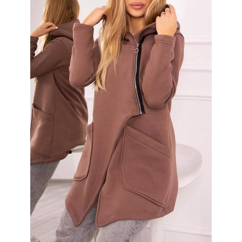BITCED Women's Vintage Casual Solid Color Print Autumn Winter Long Sleeve Jackets & Coats