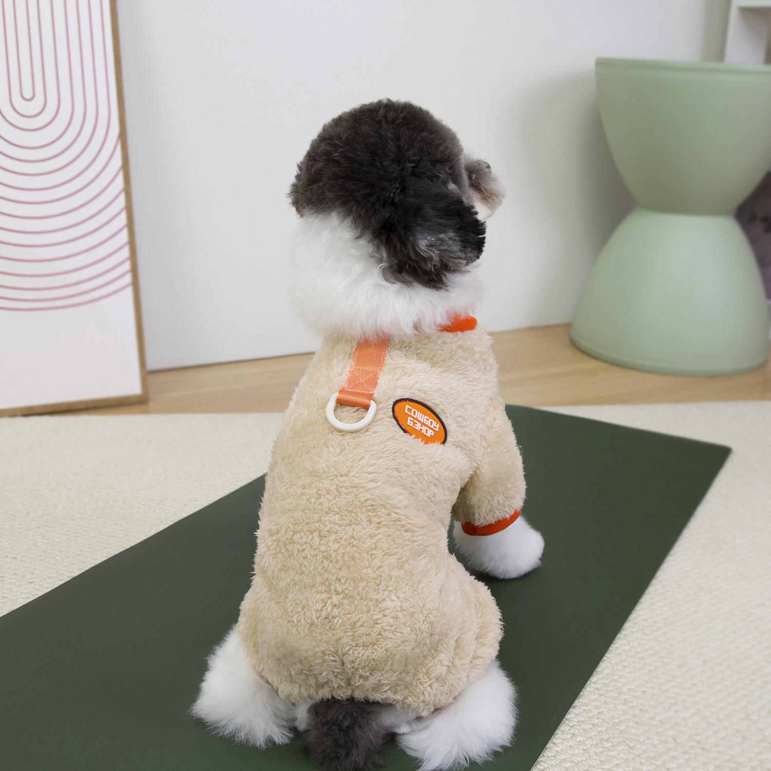 

Зимний утолщенный арктический флис, одежда для питомцев на четырех лапах, шесть цветов, для маленьких пород, одежда для холодной погоды, зимняя одежда для питомцев L хаки