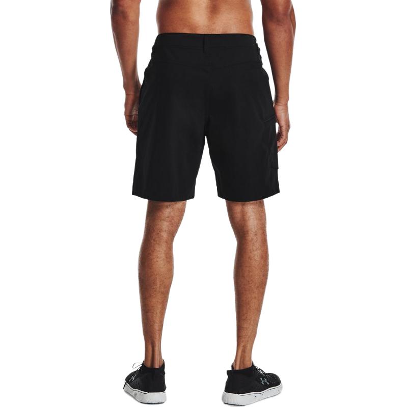 Under Armour Solid Color Large Pocket Sports Casual Breathable Shorts Men Bottoms Black 1361298-001
