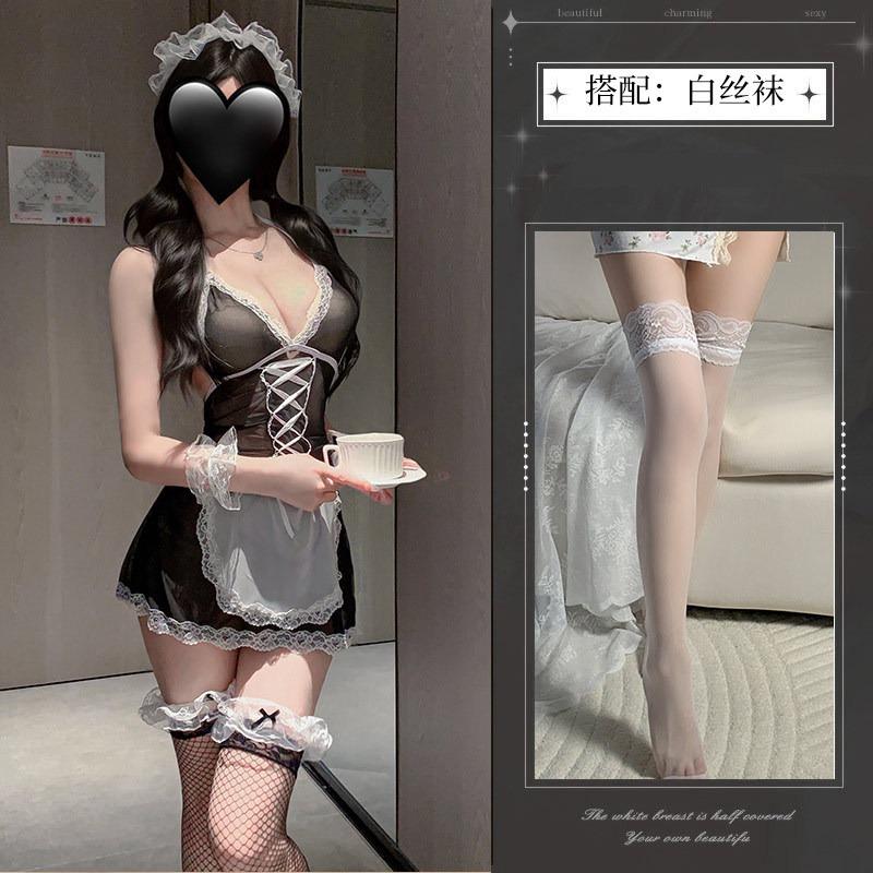 Sex lingerie sexy pure desire pajamas sexy mesh perspective maid cosplay suit uniform female cuddly