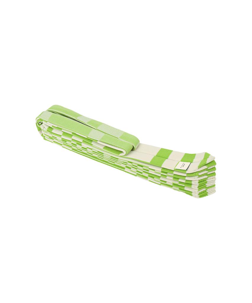 Pleatsmama Grid Green Shoulder Bag