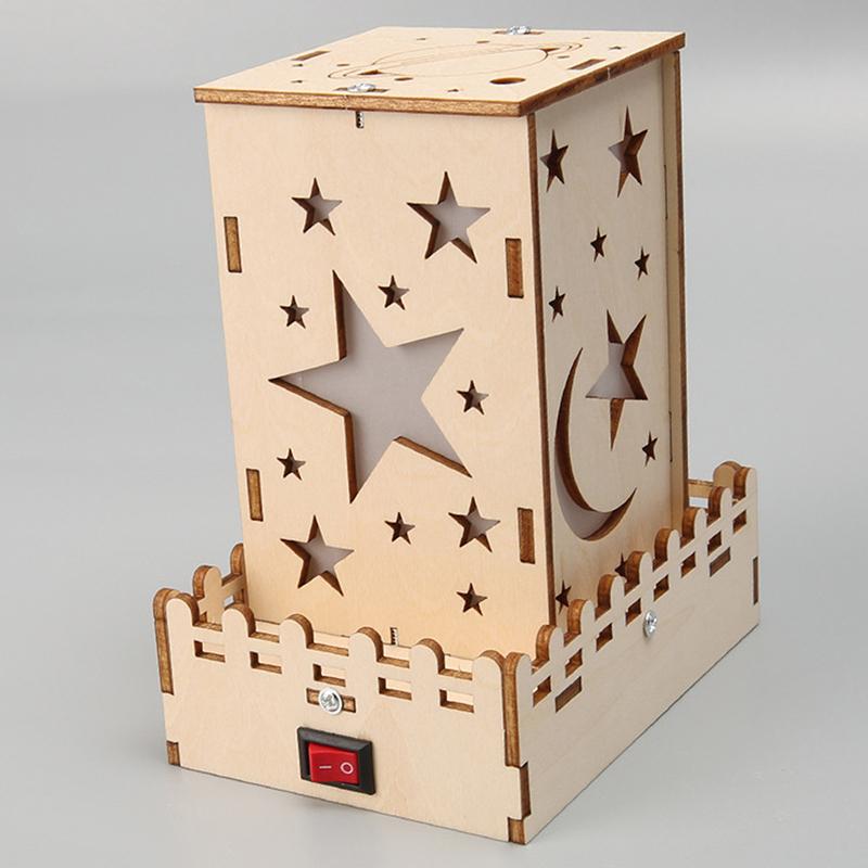 Wood Colorful Star Lights Kits Diy Science Building Projects 3D Wooden Puzzles Assembly Model Set Educational Toys For Boy Girl