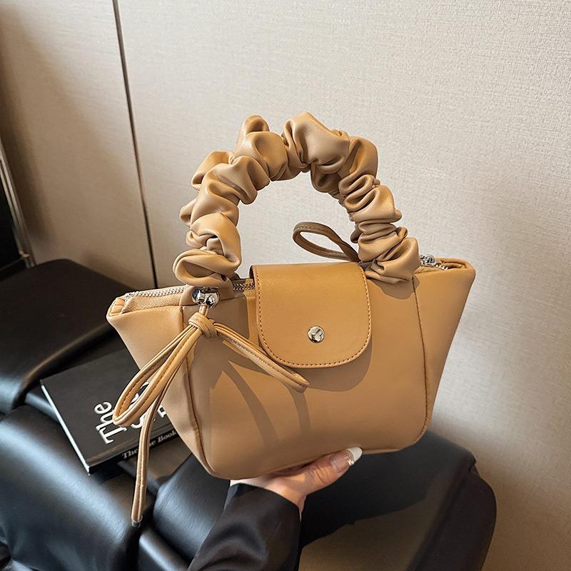 Bolsa plissada de nicho de moda, bolsa feminina nova de verão versátil de ombro/axila, bolsa pequena