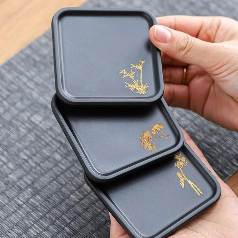 Retro Kung Fu Tea Coaster Chinese Style Heat Insulation Anti-scalding Household Tea Tray Tea Mat Ceremony Accessories 2025 New