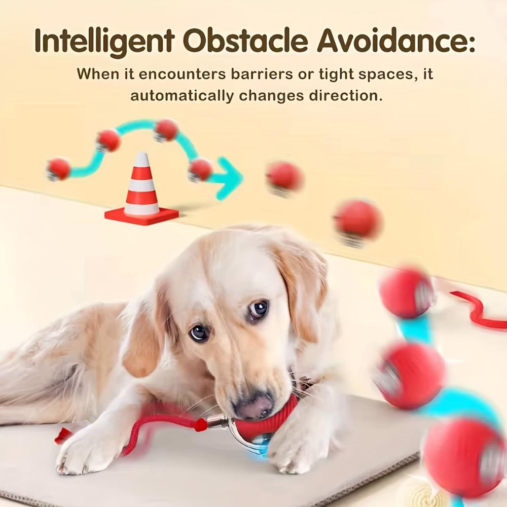 Cat Interactive Ball Toy, Automatic Rolling Ball with Tail, Rechargeable Smart Pet Interactive Toy, Cat Smart Ball