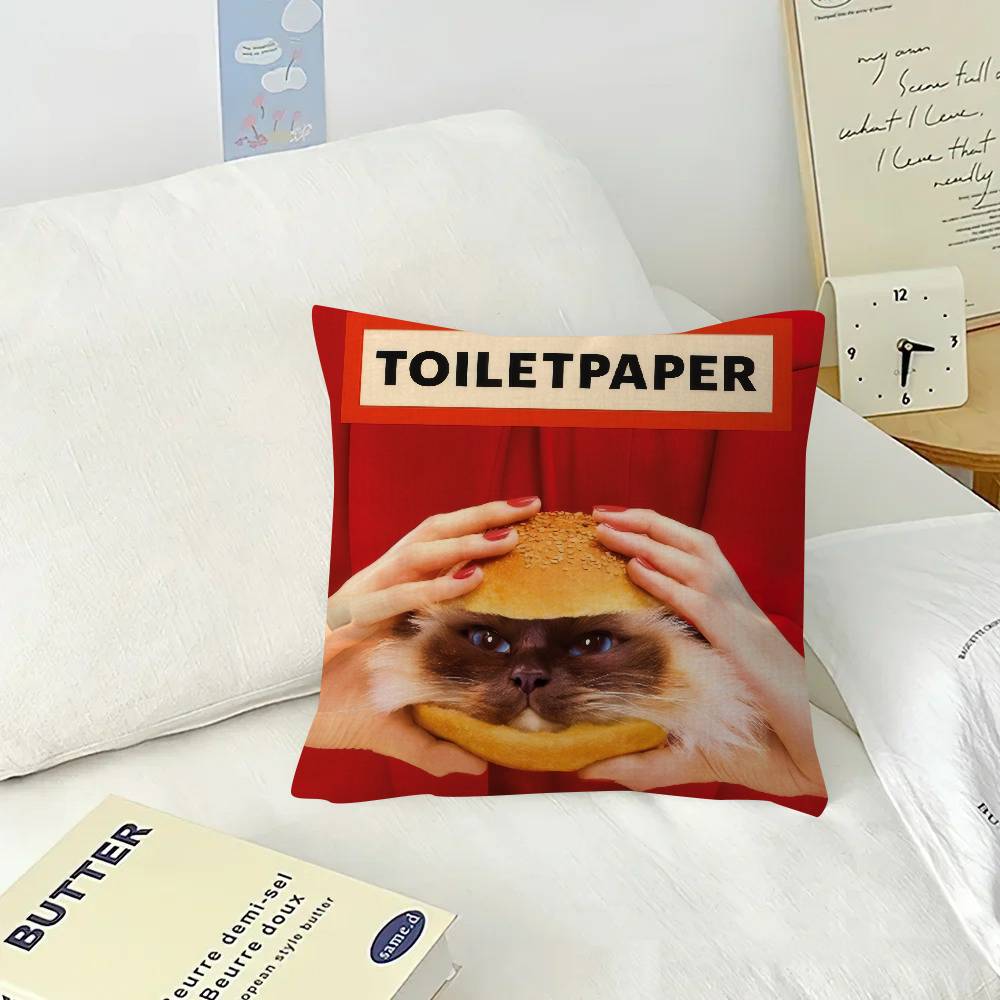 Pillow Gift Home Office Decoration Bedroom Sofa Car Cushion Cover Case 45x45 Fashion T-Toiletpaper