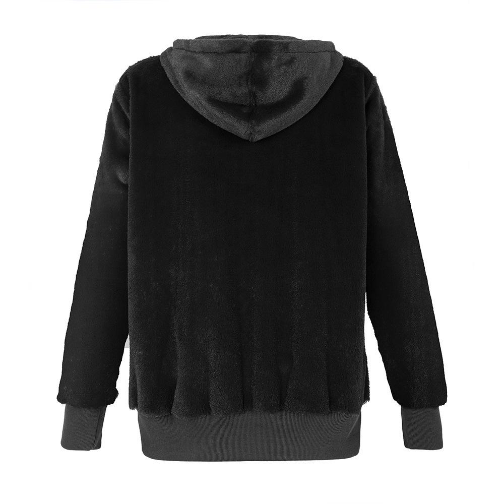 Women's Solid Color Mink Fur Hooded Short Coat - Autumn/Winter Fashion