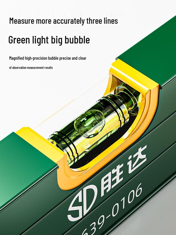 High Precision Magnetic Mini Spirit Level Ruler - Aluminum Alloy, Drop-Proof Tool