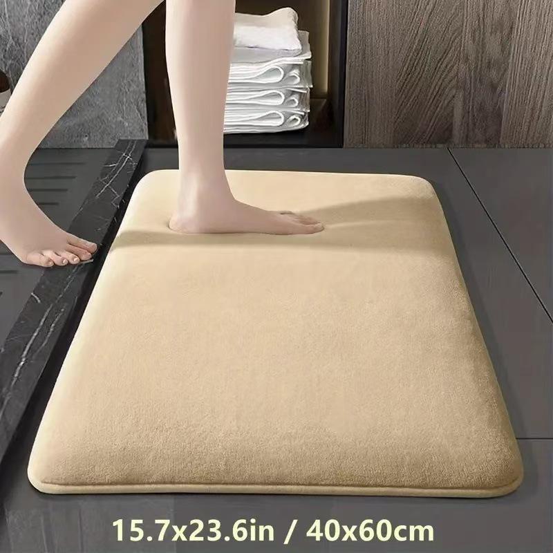 Super Absorbent Floor Mat Coral Velvet Bathroom Mat Anti Slip Door Mat Bathtub Beside Carpet Laundry Room Home Decoration