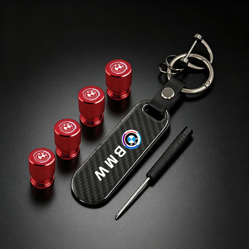 Car Valve Caps Wheel Tires Air Tyre Stem Protective Cover And Car Keychain For BMW M Emblem E46 E36 E34 F10 E90 F30 E53 E30 E87
