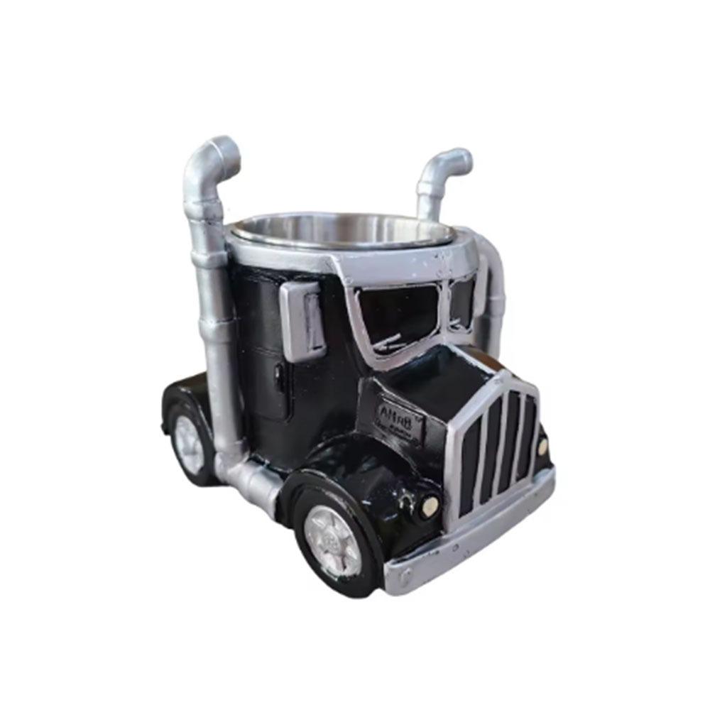 

Кружка для кофе в виде грузовика из нержавеющей стали ручной работы, кофейная чашка в форме полуприцепа, автомобиль чёрный