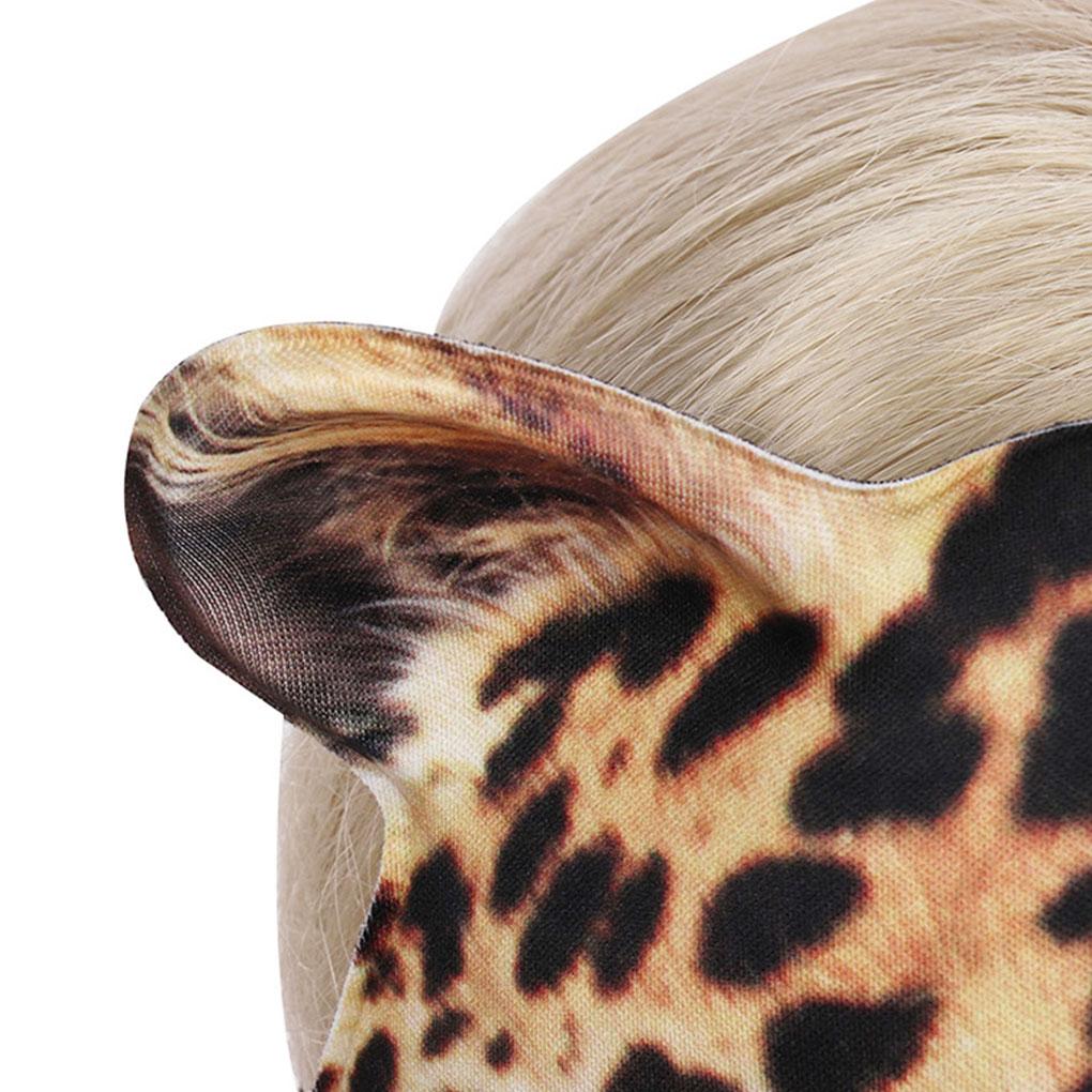 Halloween Mask Semi Leopard Print Mask Realistic Patterns EVA Men And Women Decorative Carnival