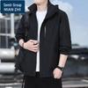 Herr Vår/Höst Hooded Utomhus Vindjacka