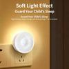 3W Plug-In Motion-Sensor Night Light Soft Light Energy-Saving Suitable For Bedrooms Bathrooms Hallways Warm Light White Light