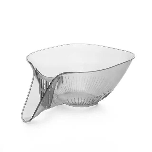 Plastic Drainage Basket White/Grey Multifunctional Vegetable Basin Kitchen Creative Fruit Plate Fruit Washing