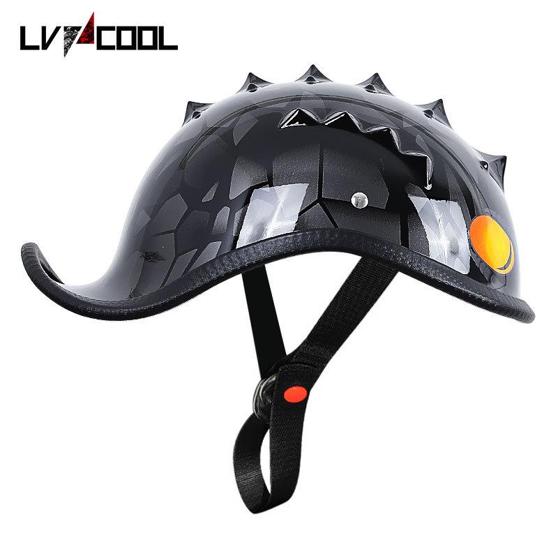 Half face Motorcycle Helmet vintage retro scooter jet helmet Cruiser Vintage Open Face Helmets With Windproof Collar