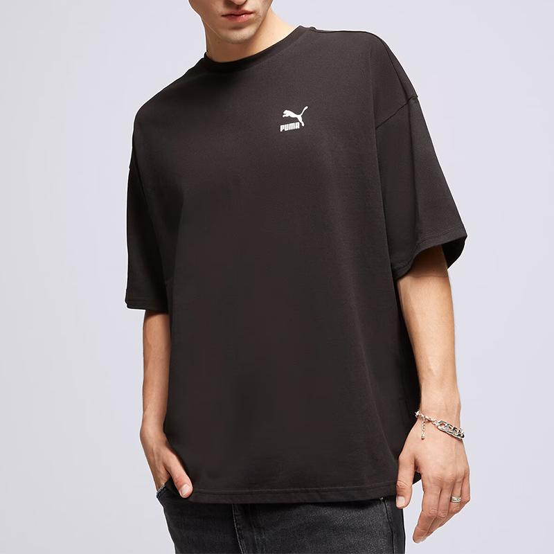 Puma Men' T-Shirt Black Crew-Neck 621315 01