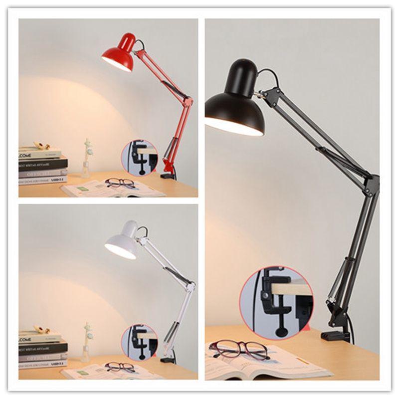 LED Folding Desk Lamp with 37cm Long Arm for Work, Study, Manicure, Eyelash Extensions, Repair, Painting, Tattoo, and Microblading