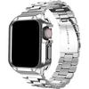 Edelstahlarmband für Apple Watch Ultra 49mm 10 46mm 42mm TPU-Hülle+Armband für Iwatch 9 8 7 6 5 4 45mm 44mm 41mm 40mm Armband