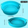 1pc Air Fryer Silicone Baking Tray Foldable Reusable Basket Mat Non-Stick Pot Round Microwave Pads Baking Mat Oven Tool