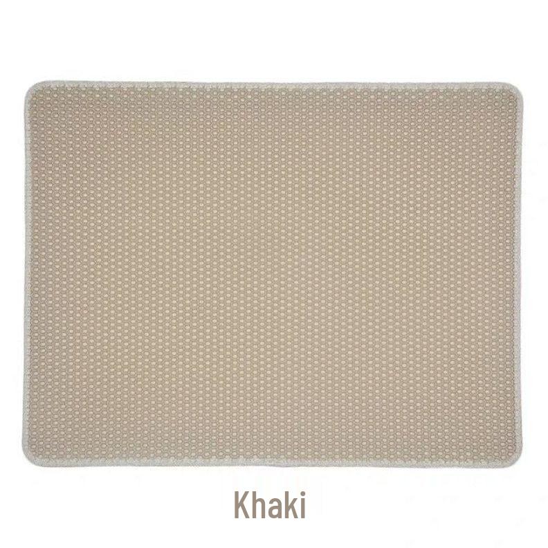 Double-Layer Cat Litter Mat with Anti-Scratch and Sand Control