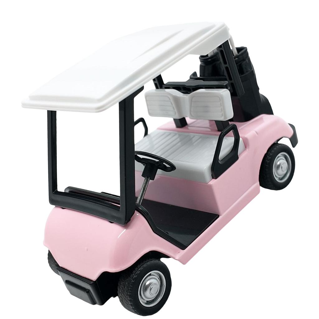 1:20 Maßstab Miniatur Metall Golfwagen Repliken Modell mit Schlägern Kuchenaufsätze Dekorative Ornament für Heim- Büro-Ausstellung