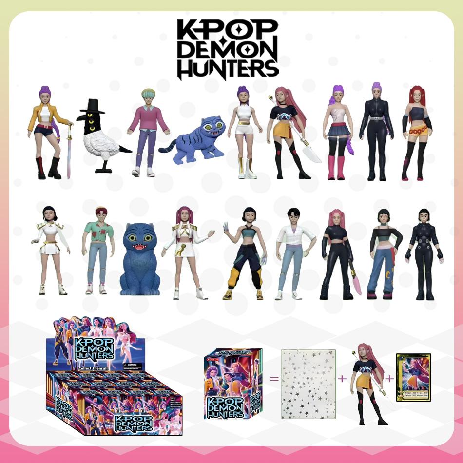 18-Pack Blind Box Anime Demon Hunters Girls Action Figures Rumi Mira Zoe Figuras De PVC Collectible Toys 5.3-11.5cm