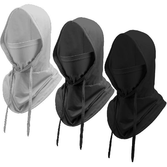 3 Pcs Cooling Balaclava Mask Summer Balaclava Sun UV Protection Hood Breathable Full Head Mask Face Cover For Men Women