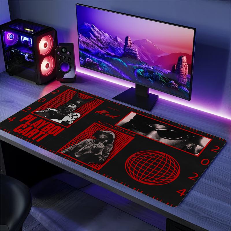 Playboi Carti Color Mouse Pad Large Gaming Table Cushion Non-slip Laptop Tablet Big Mousepad XXL Mat Mini PC Playmat With Lock edge