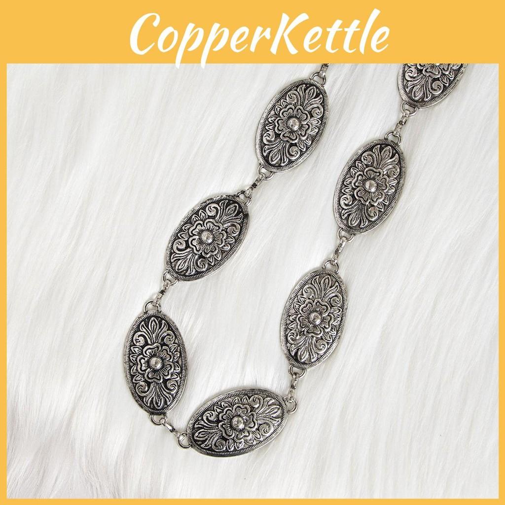 Metal Woman Classic Waist Chain With Embossed Pattern Casual Accessory Fashion