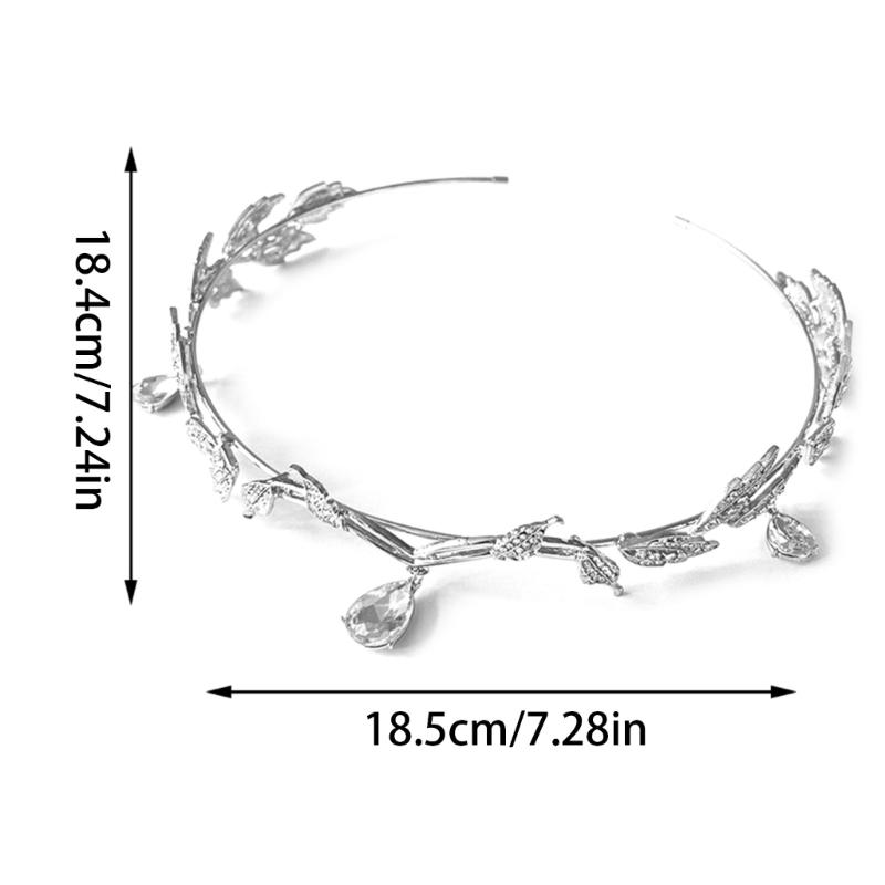 Temperament Metal Leaves Shape Headband Baroque Style Hair Hoop Bride Woman Spring Summer Wedding Party Headwear