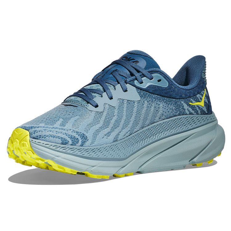 HOKA Challenger ATR 7 2E Wide Stone Blue Evening Primrose Men Sneakers 1134499-SBEP