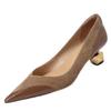 Newest Fashion Women's High Heels Spring Sexy Pointed Toe Fashion Design Colorblock Style High Heels Pumps Women's High Heels