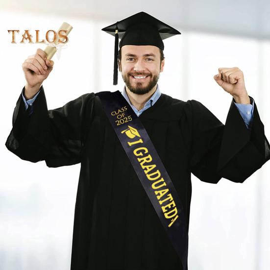 

Выпускной палантин 2025 года, унисекс, для взрослых, выпускной, атласная лента, лента для выпускного класса 2025 года, пояс для этикета для выпускников для академических выпускных вечеров