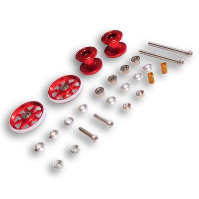 UME-STAR Mini 4WD Rulou Aluminiu Rulou Aluminiu în 2 Etaje cu Rulment 19mm Rulou Aluminiu în 2 Etaje 12mm 13mm Set Adult (Tip Roșu și Alb)
