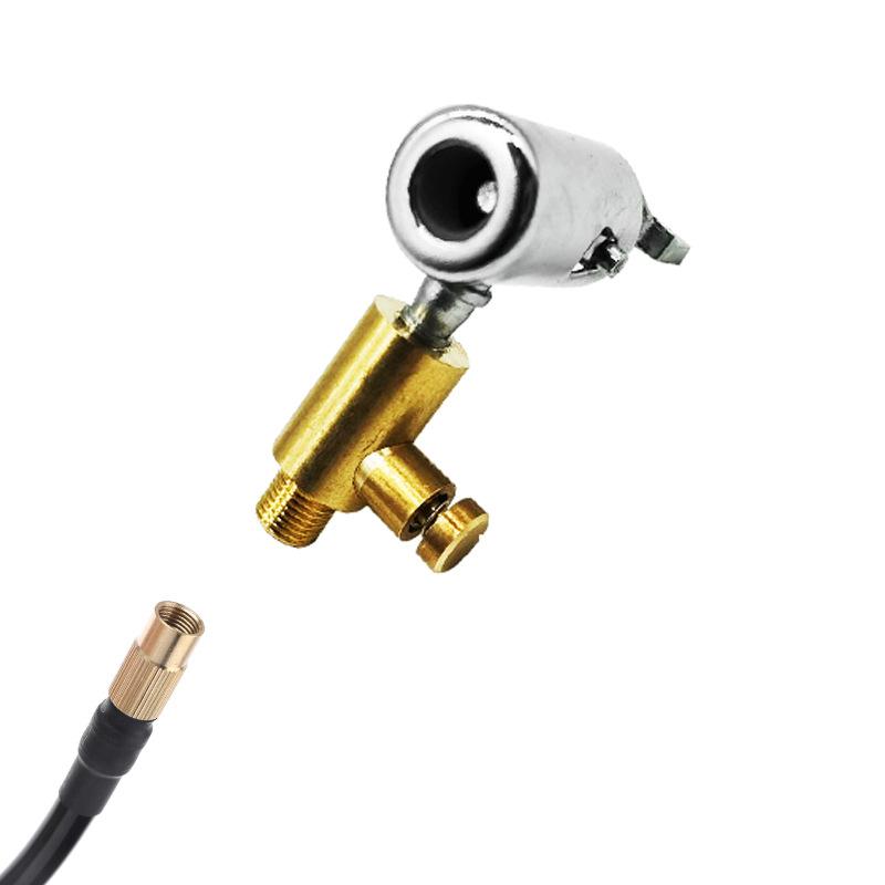 Car Tire Air Chuck Compressor Tire Inflator Tire Chuck with Barb Connector for Hose Repair  For Portable Inflatable Pump