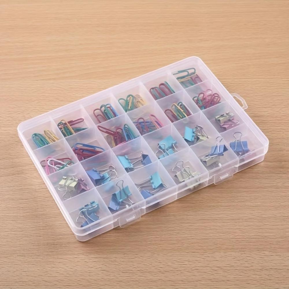 1 Pack 24 Grids Plastic Organizer Box Container Craft Storage Box Compartment Box with Adjustable Dividers for Beads Jewelry Fishing Tackles Art DIY