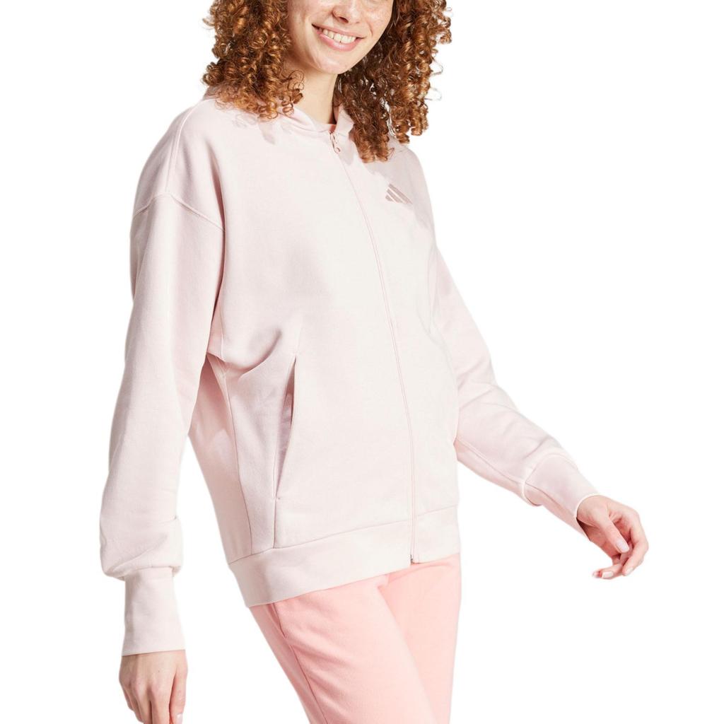 Adidas All Season Fleece Full-Zip Hoodie Women Jacket Sand Pink IY6804