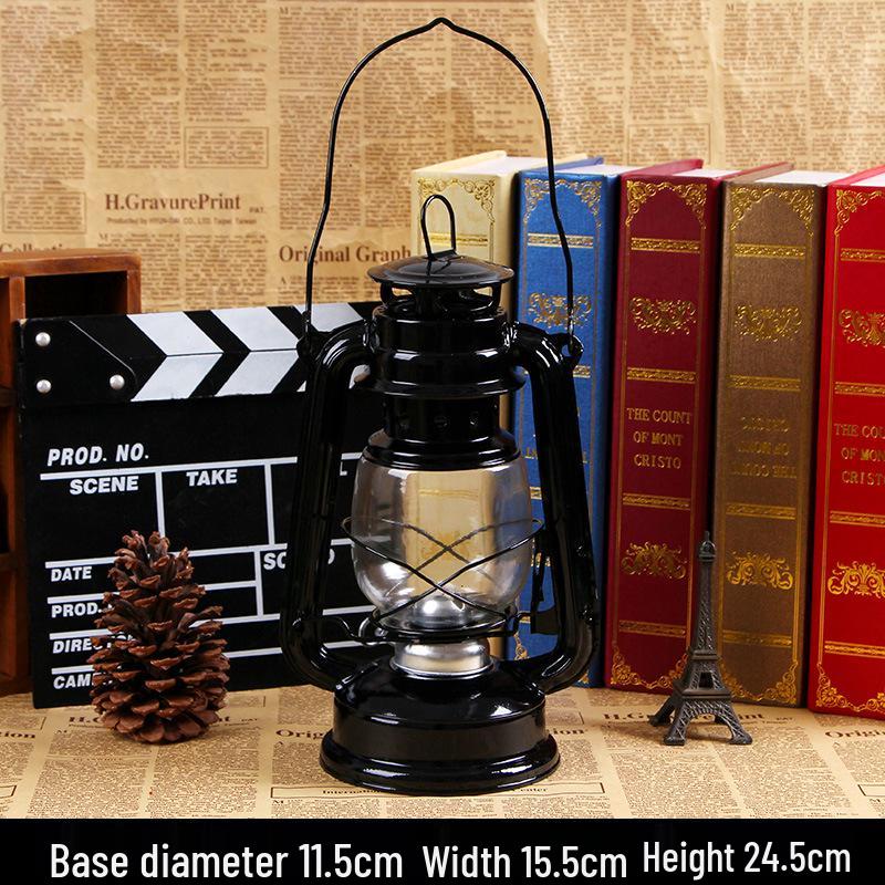 Retro Nostalgic Multi-Color Kerosene Horse Lamp - Portable Outdoor Camping & Decorative Lamp