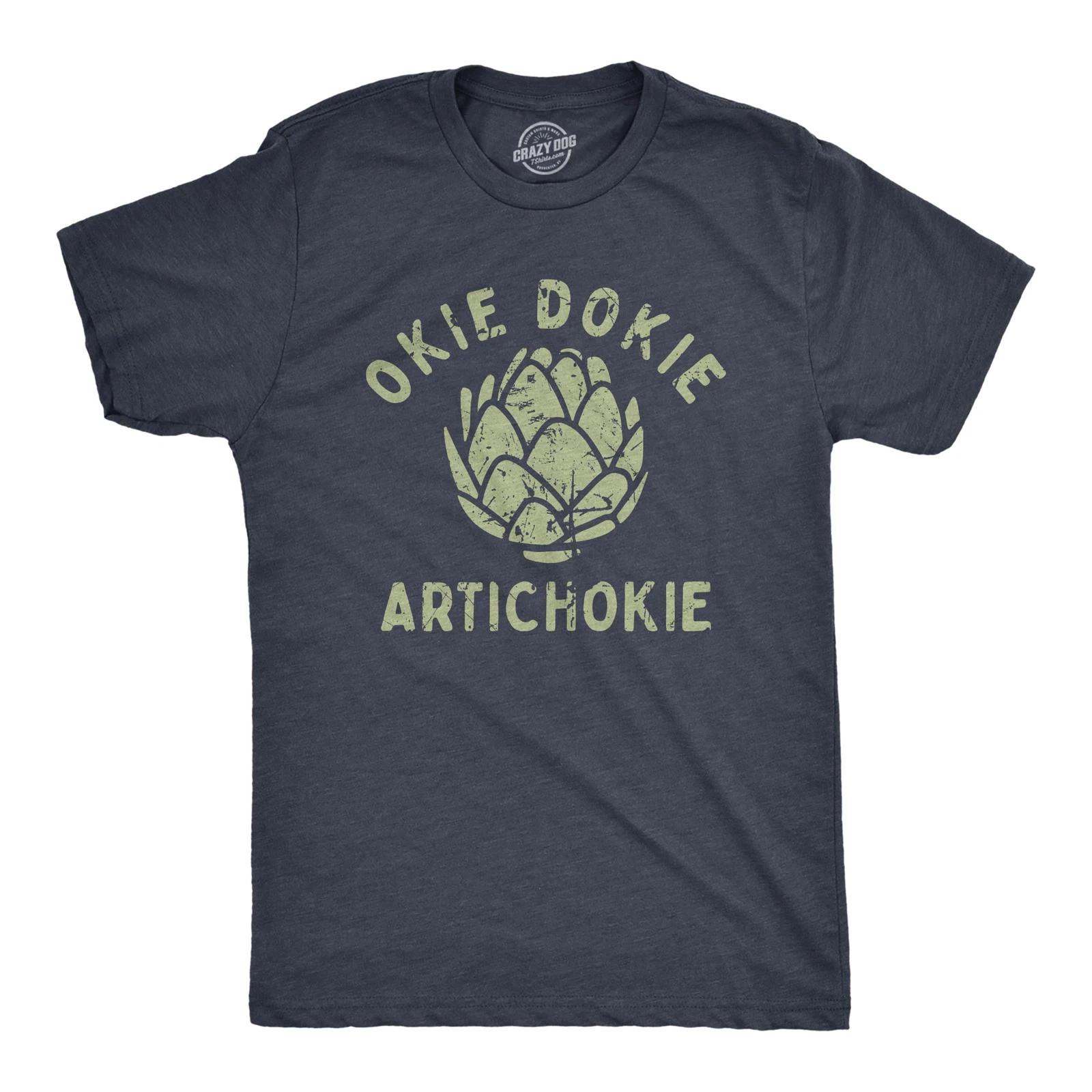 Мужская футболка Okie Dokie Artichokie Смешная саркастическая футболка с шуткой про артишок для парней S