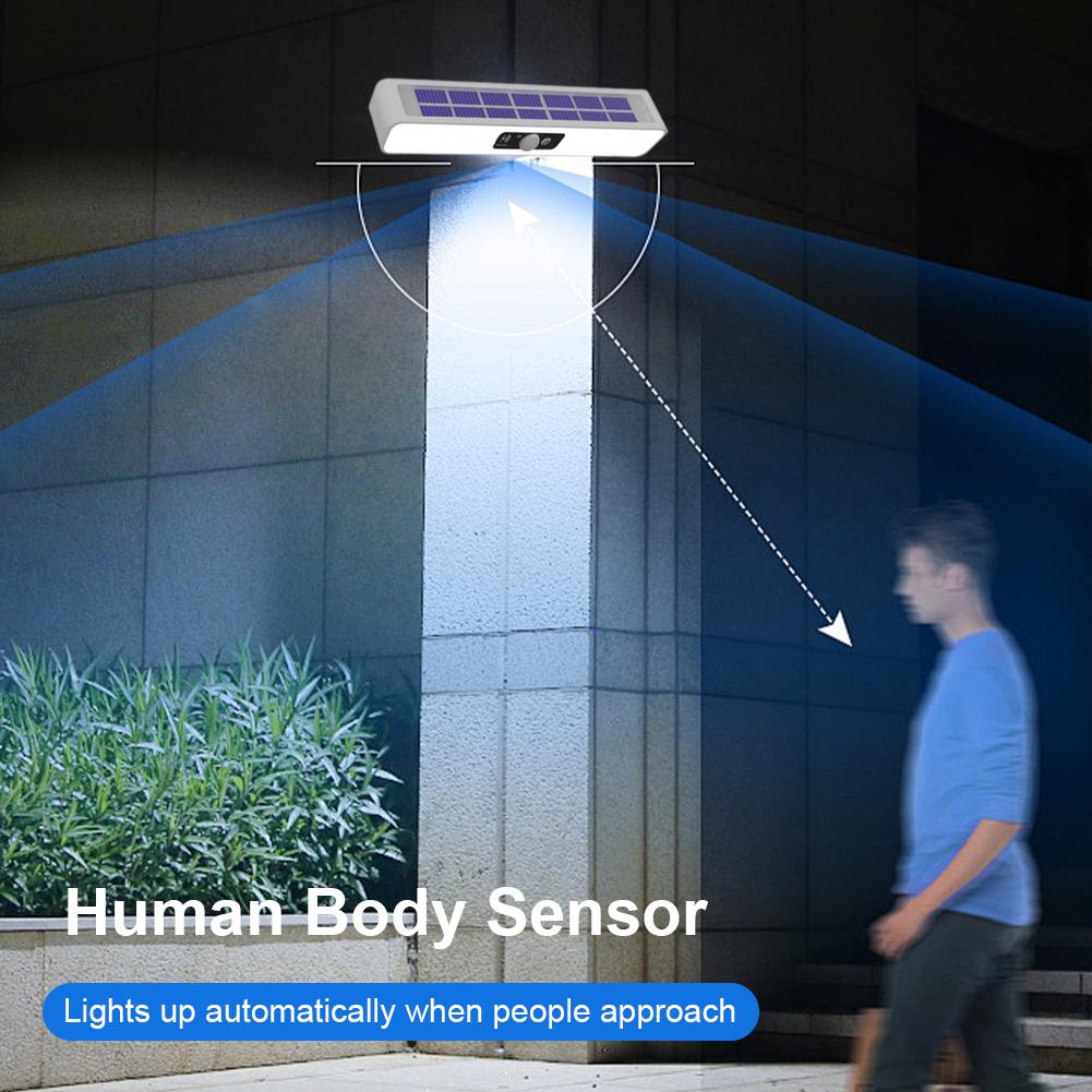 Waterproof LED Solar Light Outdoor Street Light Adjustable Stand Motion Sensor Clip Lamp Auto On for Fence Front Door Garage