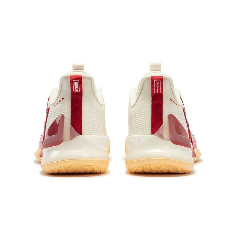 361 BIG3 4.0 PRO Cushioning Slip Resistant Abrasion Resistant Low Top Basketball Shoes Men's Feather White Gym Red 672411102F-2