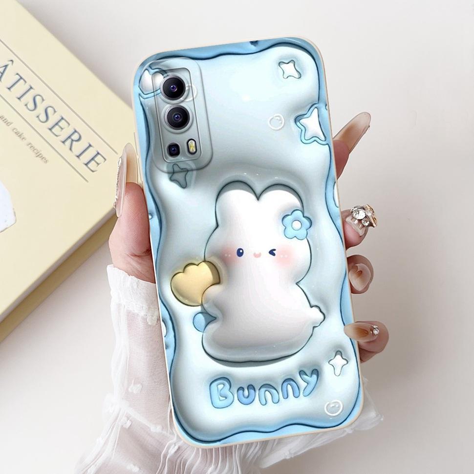 For Vivo Y72 5G Casing V2041 Colorful Flower Cartoon Cover Silicone Soft TPU Phone Case For Vivo Y 72 Y72  5G Coque Fundas Capas