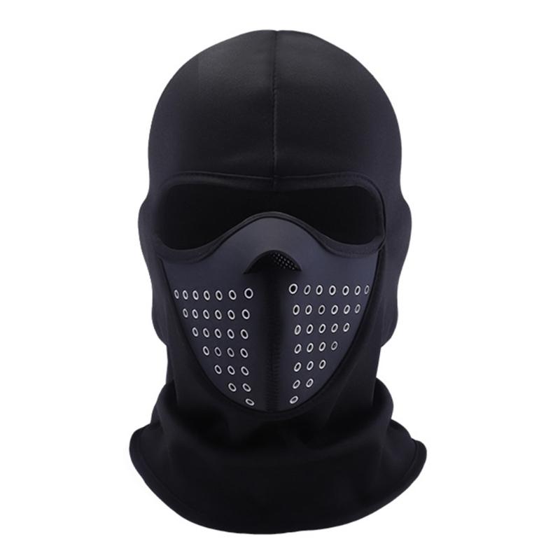Atmungsaktive Thermische Sturmhaube Gesichtsbedeckung für Damen Herren Radfahren Punk-Design Winddicht Leicht Tragbar Kopfbedeckung