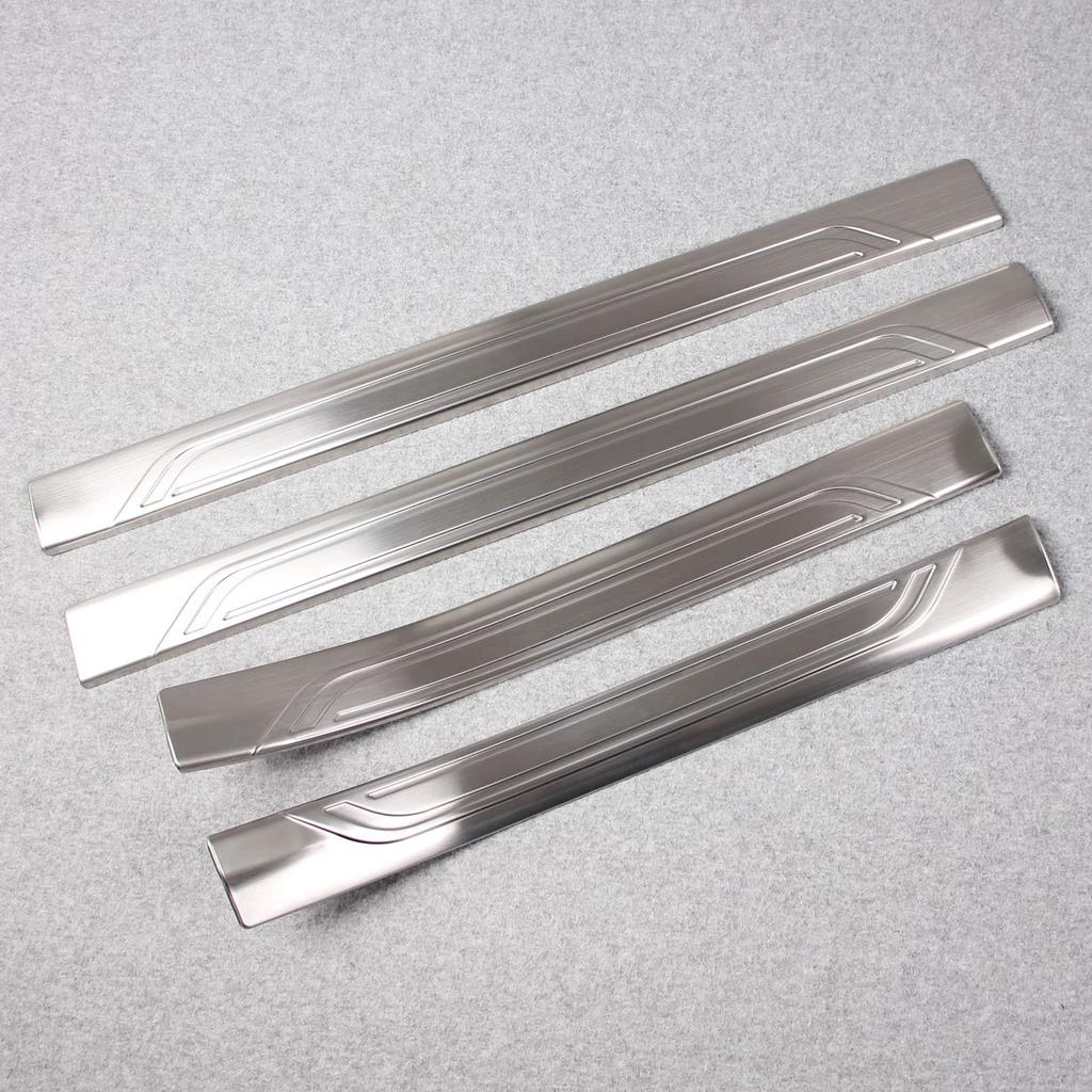 RUIQ Stainless Steel Interior Step Garnish for Honda Civic Designed for Honda Civic 2021 and Later (11th Generation) - Silver,