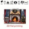 1Pcs Winter Holiday Fireplace Decoration Background Bedroom Backdrop Decorations For Photo Studio Photo Booth Christmas Party