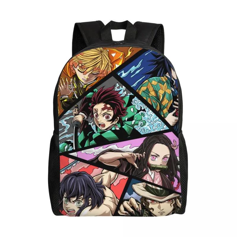 

Пользовательские рюкзаки Demon Slayer Kimetsu No Yaiba, аниме, манга, колледж, школа, дорожные сумки, женские и мужские, подходит для ноутбука 15 дюймов 11.5x30x41cm