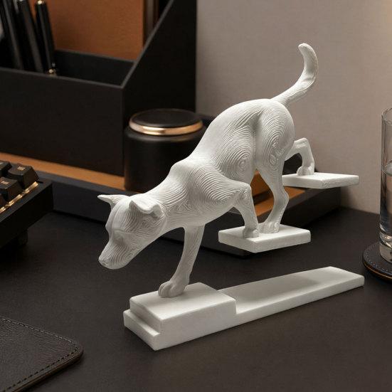 DYS 3D Printed Cat Dog Figurine, Stair Animal Sculpture, Cat/Dog Shape Stepping Artistic Desktop Ornament Gift